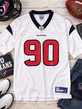 Reebok NFL Houston Texans White Football Jersey. Mario Williams 90. XL